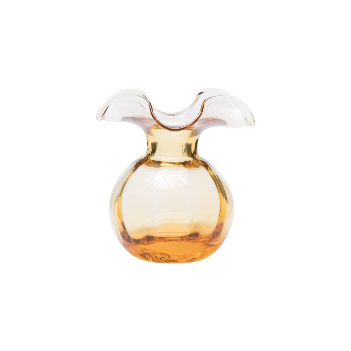 Vietri Hibiscus Glass Amber Bud Vase