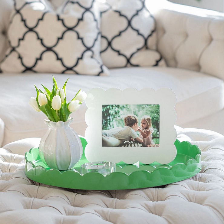 Addison Ross White Scalloped Lacquer 5x7 Frame