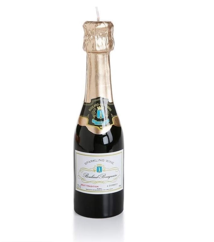 Zodax Decorative Candle Champagne Bottle Design