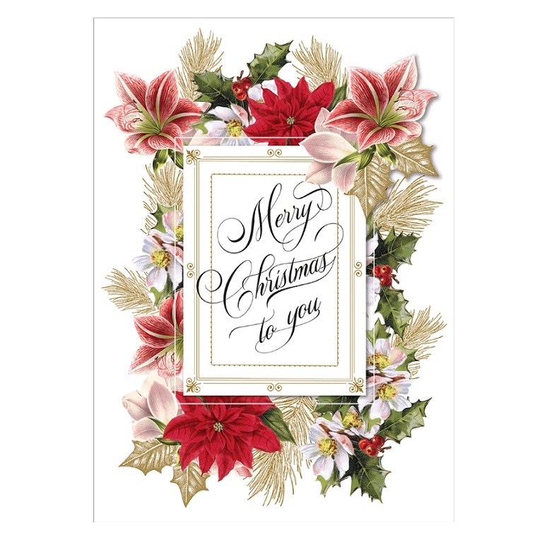 Botanical Merry Christmas Cards