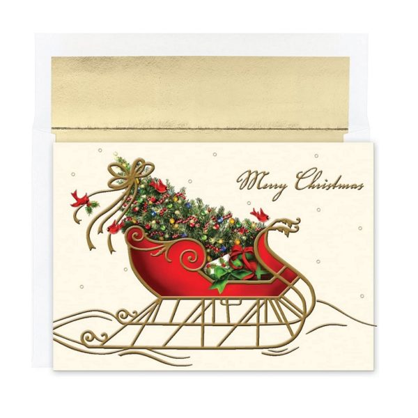 Masterpiece Studios Holiday Collection Boxed Cards - Christmas Sleigh  