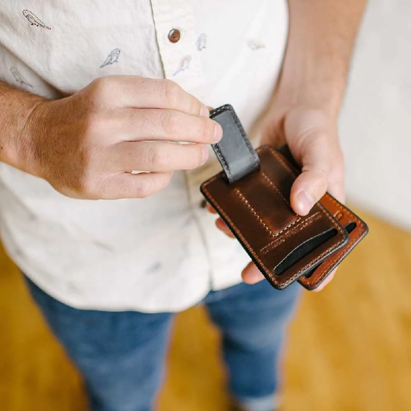 Dark Brown Money Clip Wallet