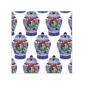 Ginger Jar With Wreath Gift Wrap