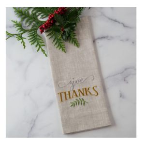 Give Thanks Linen Towel