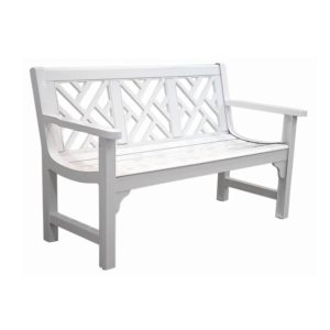 Chippendale Bench in Glossy White