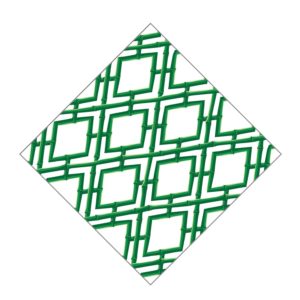 Green Bamboo Trellis Cocktail Napkins