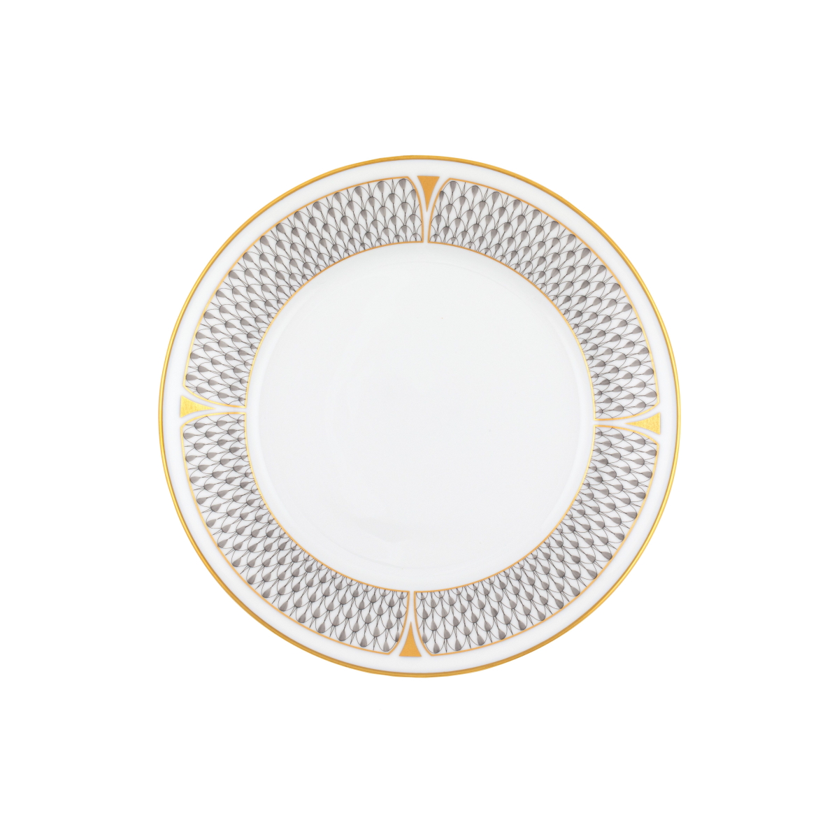 Herend Art Deco Salad Plate - Gray