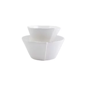 Lastra White 2-Piece Serving Bowls Set