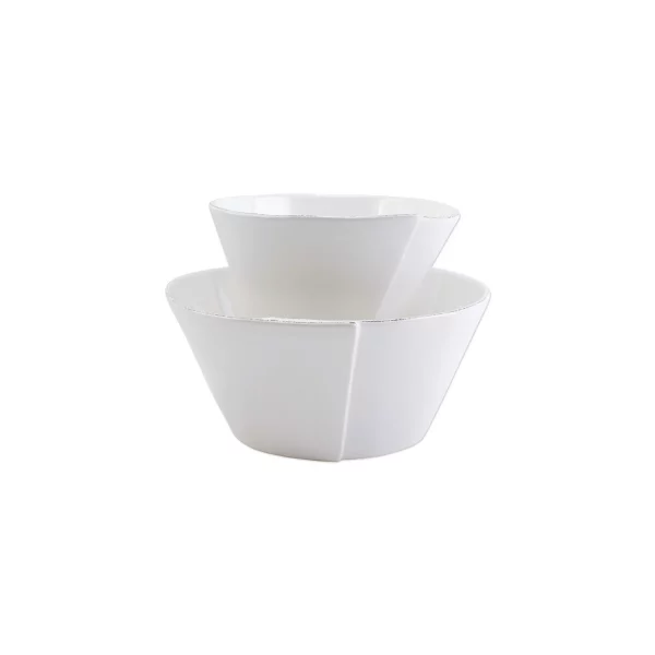 Lastra White 2-Piece Serving Bowls Set