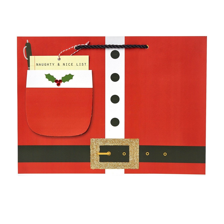 Santa's Naughty & Nice List Large Gift Bag