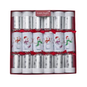 Robin Reed 6-Piece Racing Snowman Christmas Crackers