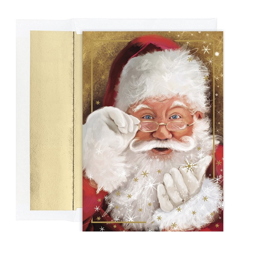 Masterpiece Studios Holiday Boxed Cards - Sparkling Santa