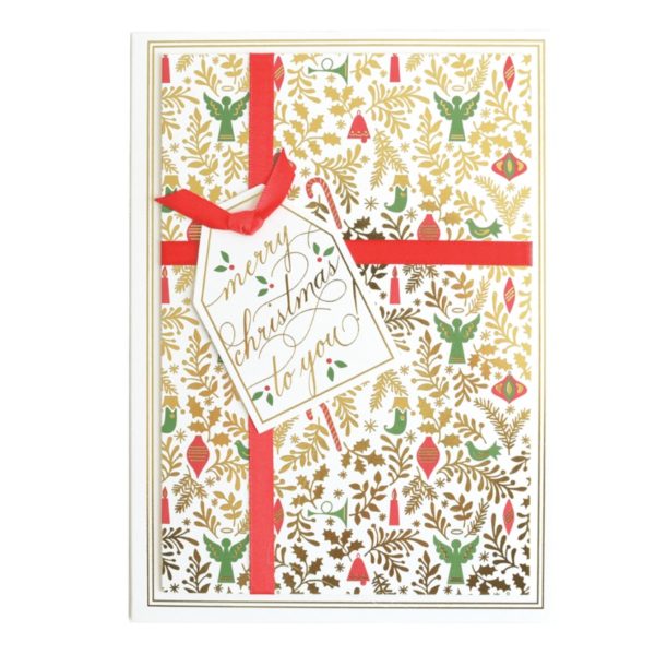 Tossed Christmas Pattern Cards  