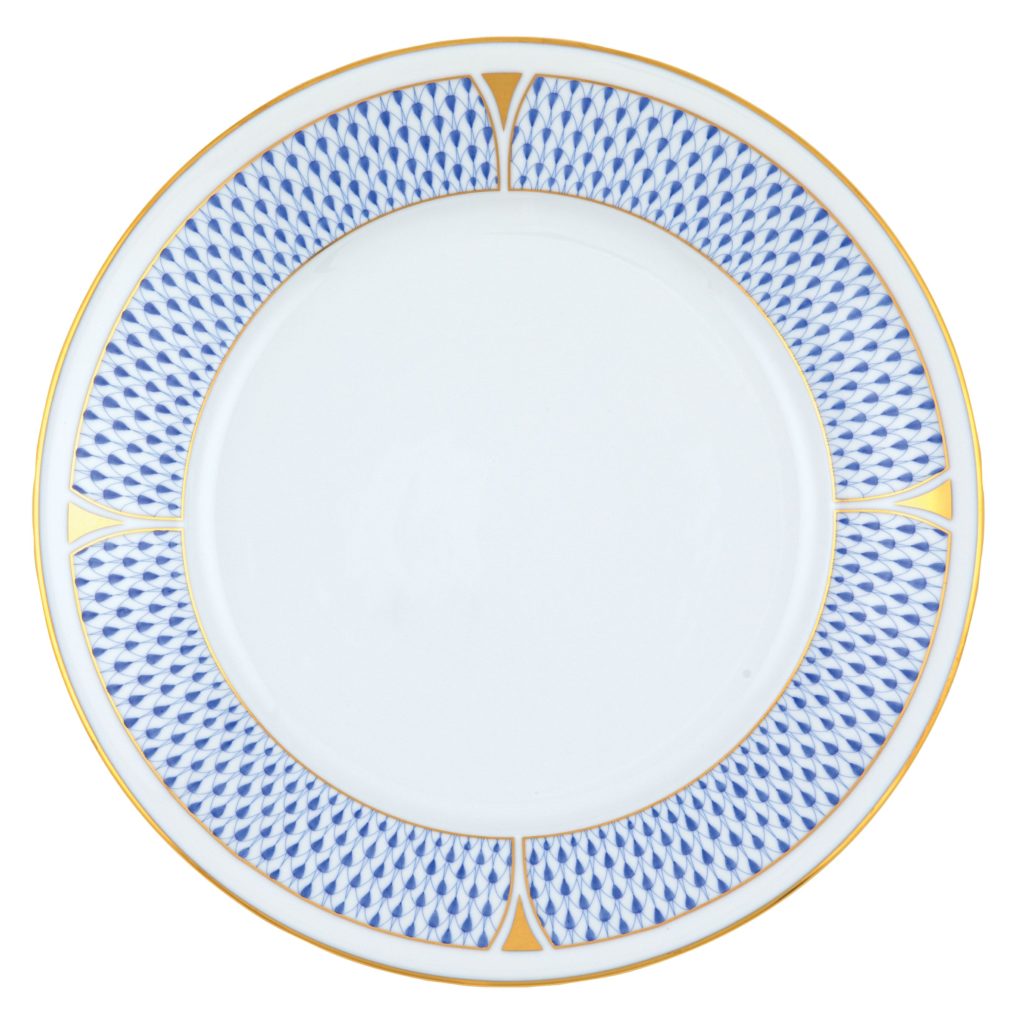 Herend Art Deco Dinner Plate - Blue