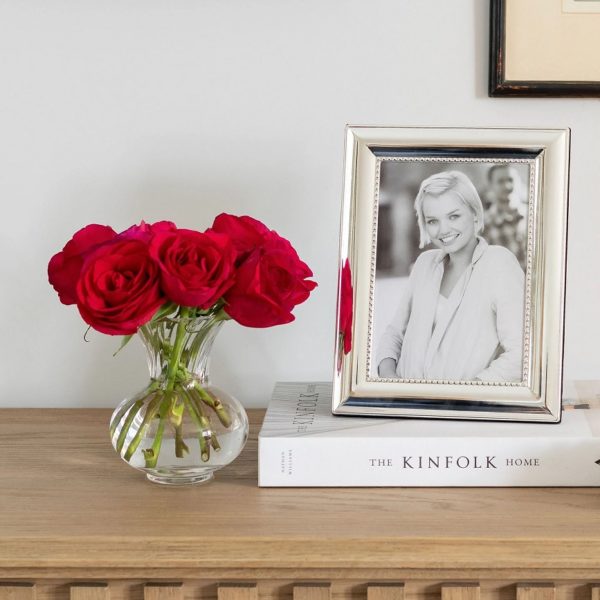 Addison Ross Beaded Silver-Plated 5x7 Picture Frame