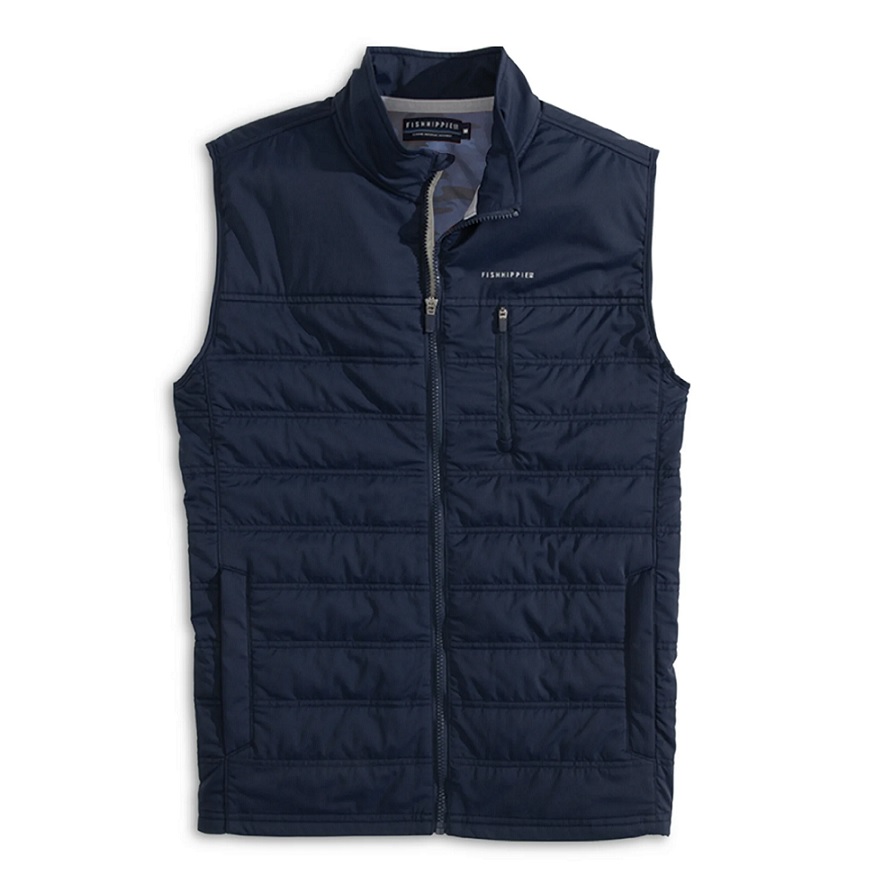Brooker Quilted Vest Navy Berings