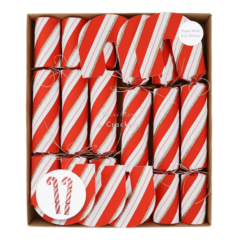 Candy Cane Shape Crackers (x 6)
