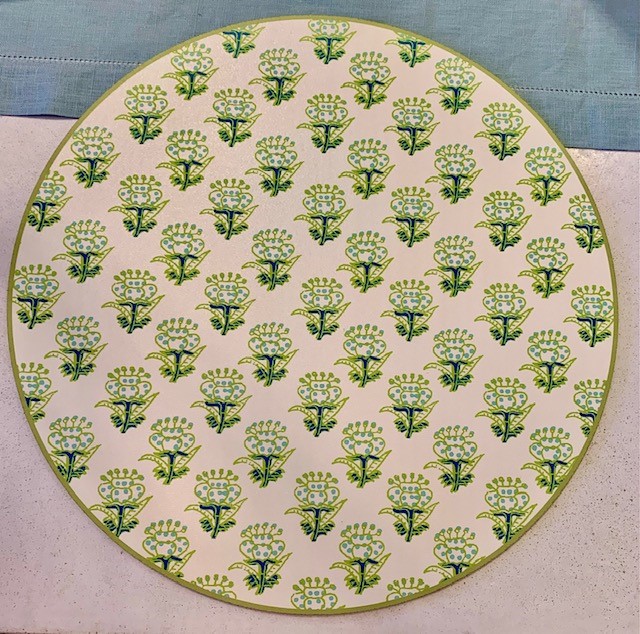 Petite Fleur Green & Blue Two Sided Placemat