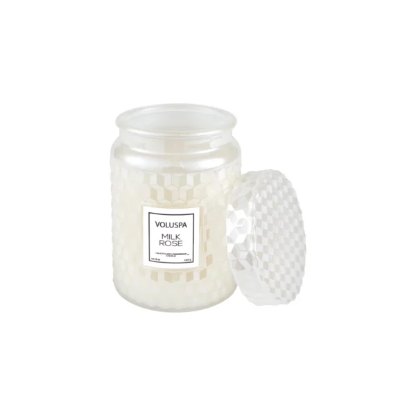 Voluspa Milk Rose 18 oz Large Jar Candle2