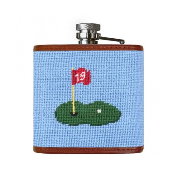 Beverage Cart Needlepoint Flask Berings