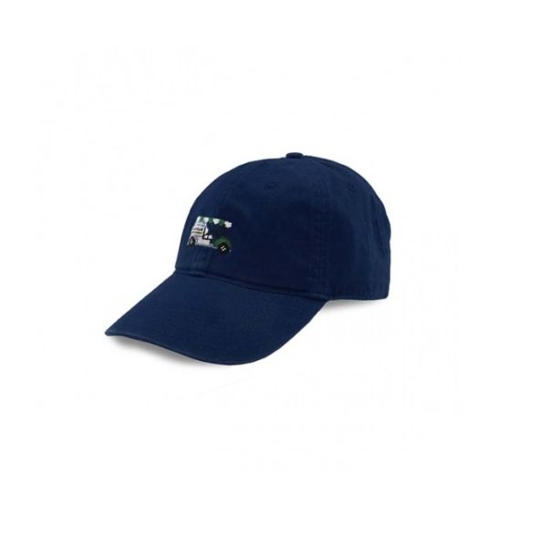 Beverage Cart Needlepoint Hat (Navy)