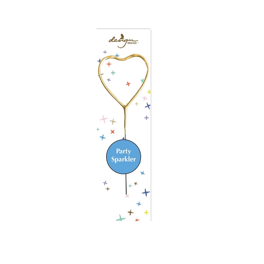 Gold Heart Party Sparkler