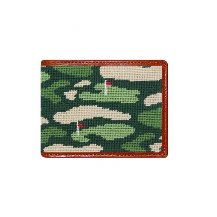 Golfer's Camo Needlepoint Bi-fold Wallet