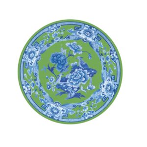 Caspari Blue & Green Paper Dinner Plates
