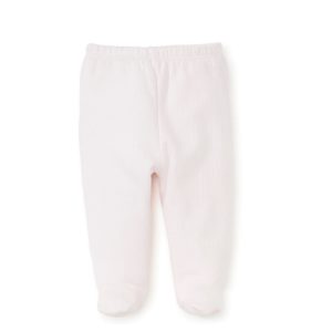 Pink Pointelle Footed Pant