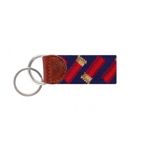 Shotshells Needlepoint Key Fob (Dark Navy) Berings