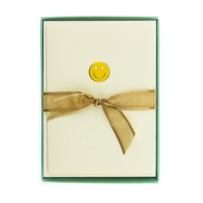 Smiley Face Box of 10 La Petite Press Blank Notecards