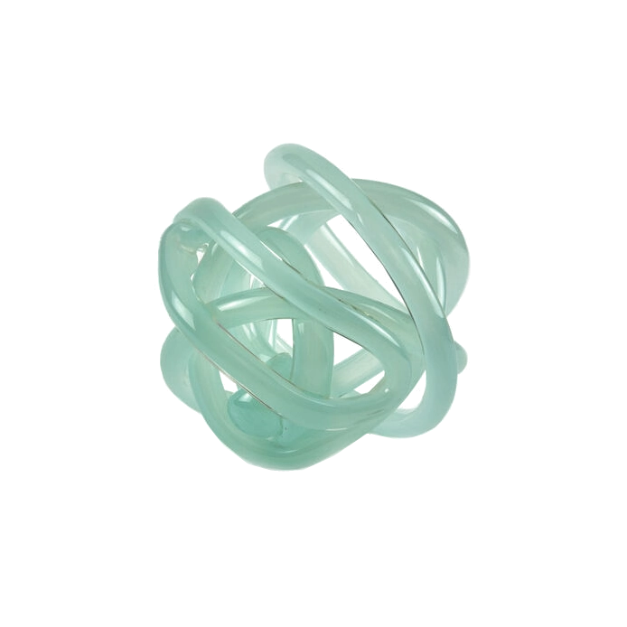 Tizo Handblown Glass Knot – Turquoise