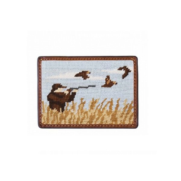 Upland Shoot Needlepoint Credit Card Wallet