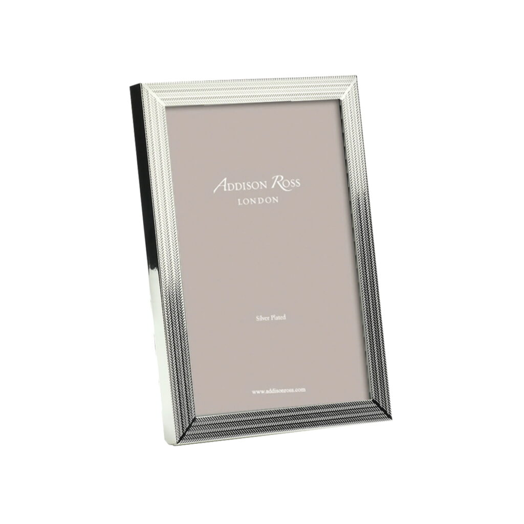 Addison Ross Herringbone Silver Plated 5x7 Frame