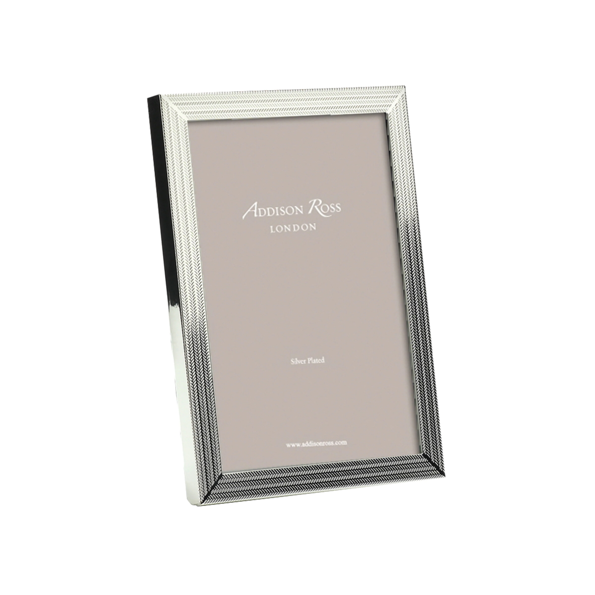 Addison Ross Herringbone Silver Plated 5x7 Frame Berings