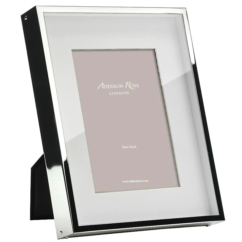 Addison Ross Silver Plated 5x7 Box Frame with White Mount
