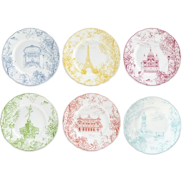 Bernardaud Tout Paris Salad Plate Set