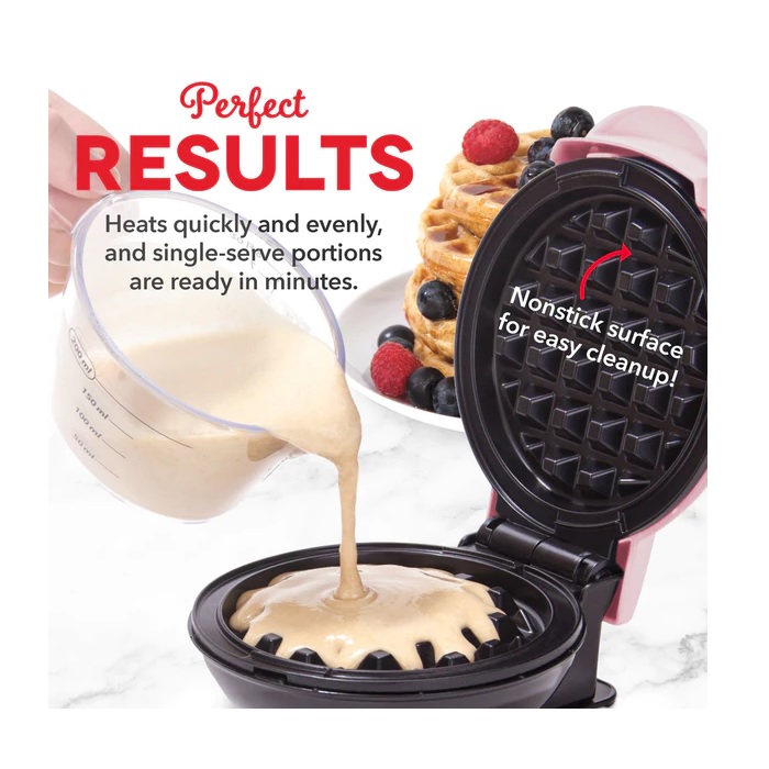 Dash Mini Waffle Maker Pink Berings