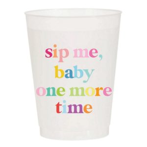 Sip Me Baby One More Time Frosted Cups