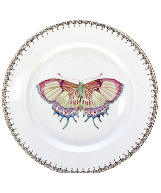 GOLDEN TEARDROP BUTTERFLY DESSERT PLATE