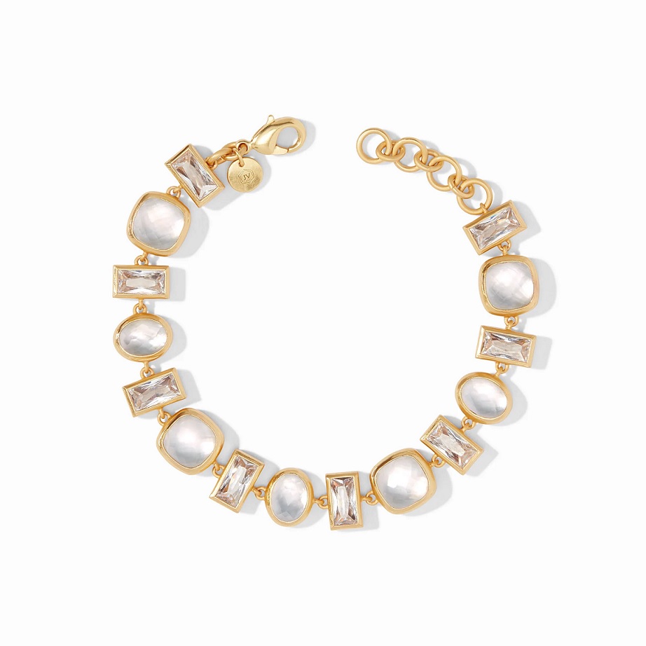 Julie Vos Antonia Tennis Bracelet - Iridescent Clear Crystal