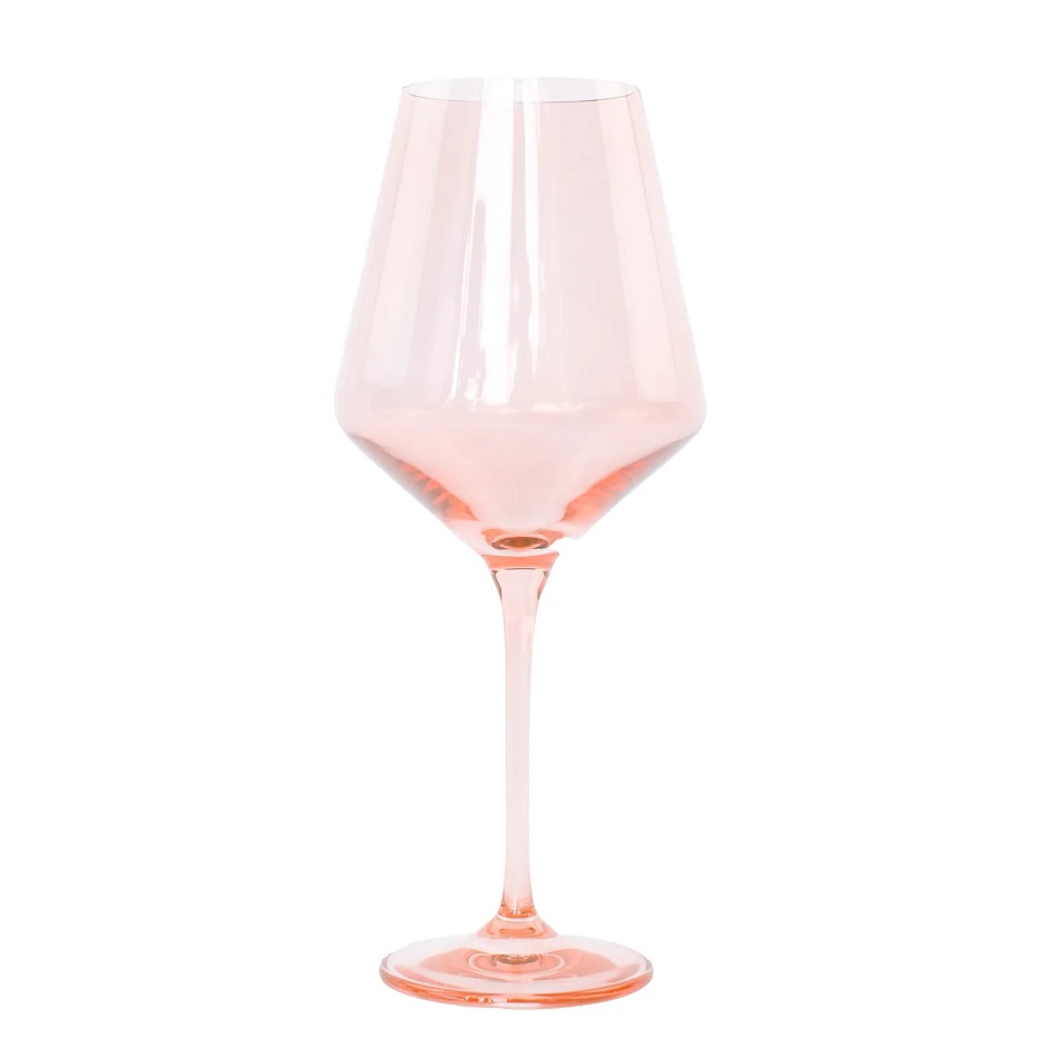 Estelle Colored Wine Glass - Blush Pink