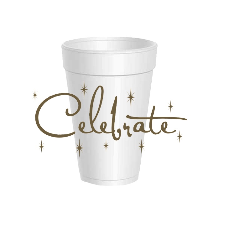 Celebrate Styrofoam Cups