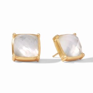 Antonia Statement Stud Earrings - Iridescent Clear Crystal