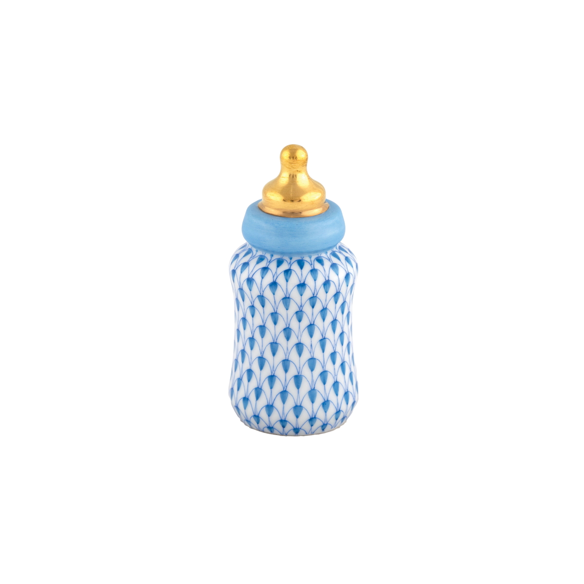 Herend Baby Bottle Figurine - Blue