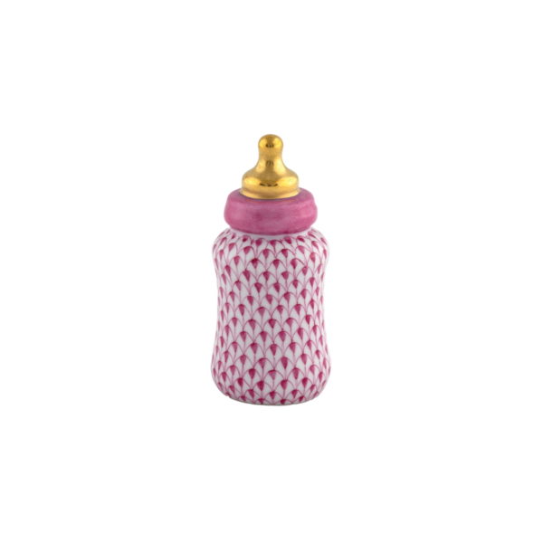 Herend Baby Bottle Figurine - Raspberry | Berings