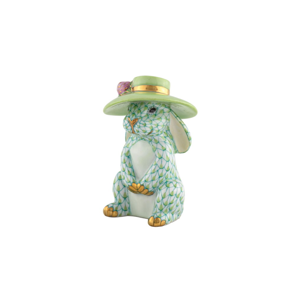 Herend Derby Bunny Figurine - Keylime