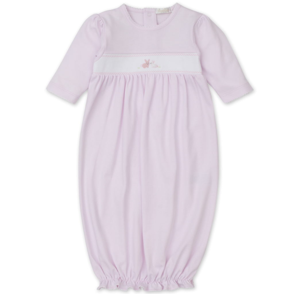Kissy Kissy Sack Dress with Bunny Embroidery - Pink