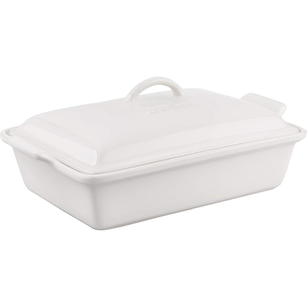 Le Creuset 4 qt. Oval Heritage Covered Casserole | White