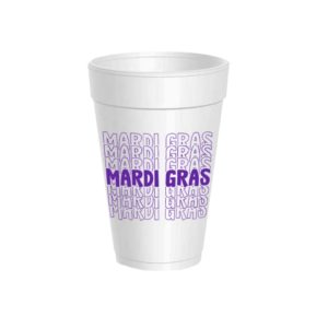 Mardi Gras Styrofoam Cups